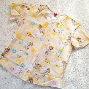 Disney Tinker Bell scrub top